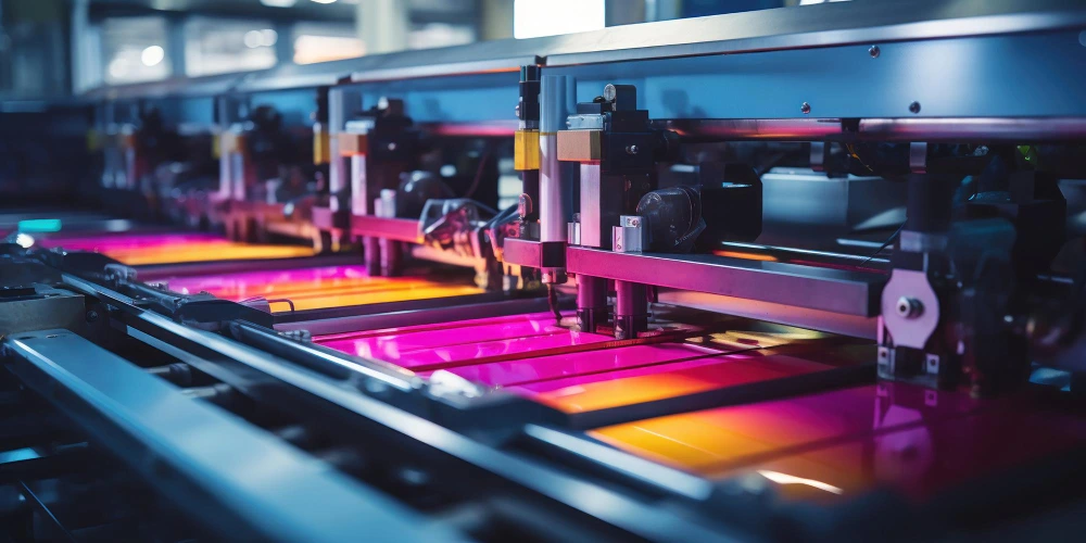 Printing machine in a large printing press