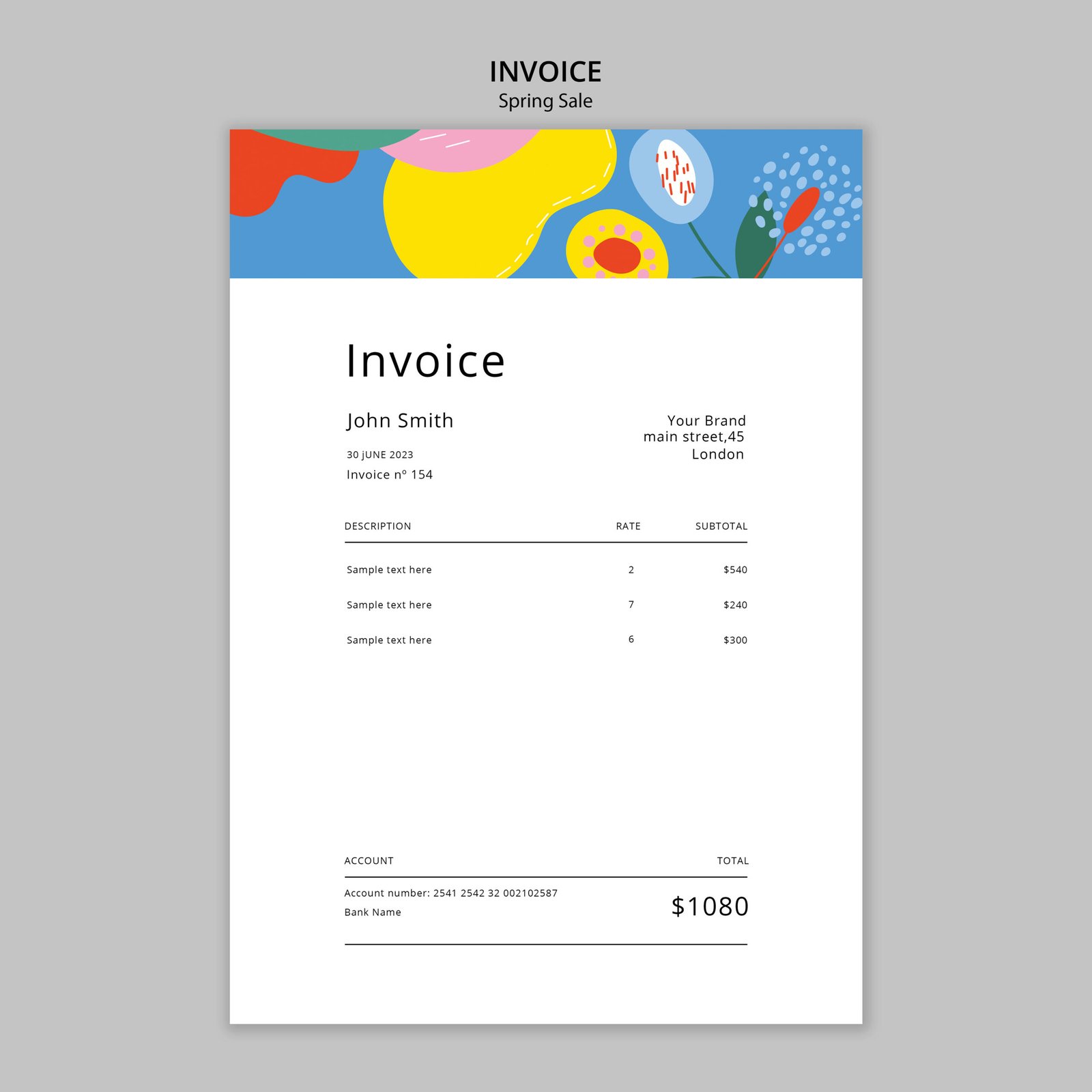 Invoice Book Printing
