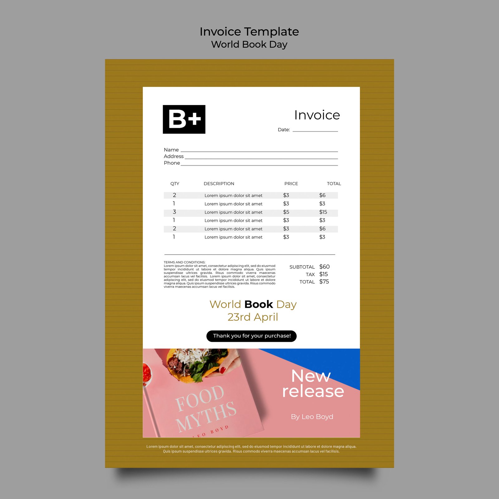 Invoice Book Printing